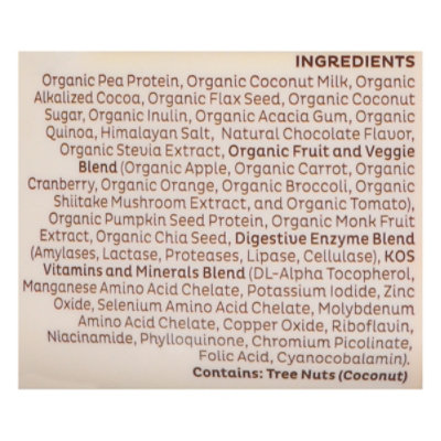 Kos Plant Protein Powder Chocolate Organic - 13.75 OZ - Image 5