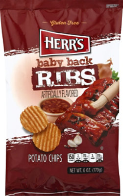 Herrs Baby Back Ribs Chips 6oz - 6 OZ - Image 2