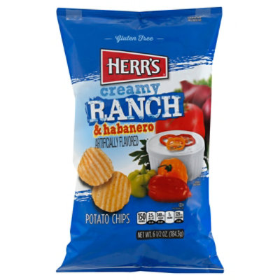 Herrs Creamy Ranch & Habenero Chips 6oz - 6 OZ - Image 1