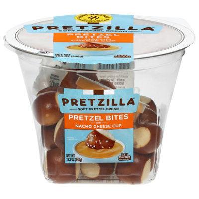 Pretzilla Soft Pretzel Bites Tub With Nacho Cheese Cup - 12.3 OZ - Image 1
