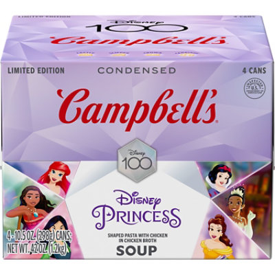 Campbell's Condensed Kids Soup - Disney Princess shaped pasta in chicken soup - 4 Ct - 10.5 Oz - Image 1