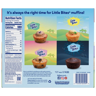 Entenmanns Little Bites Blueberry Muffins 10 Pouches - 16.5 OZ - Image 5