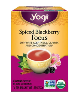 Yogi Teas Spiced Blackberry Focus Organic - 16 BG - Image 1