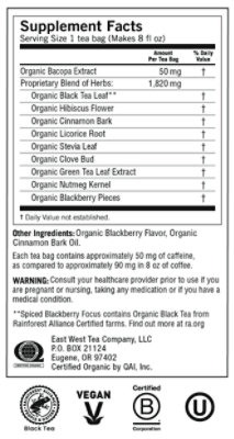 Yogi Teas Spiced Blackberry Focus Organic - 16 BG - Image 2