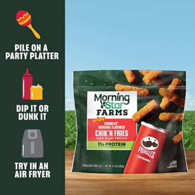 MorningStar Farms Plant Based Chikn Fries Pringles Original Flavor Vegan Meat - 13.5 Oz - Image 3