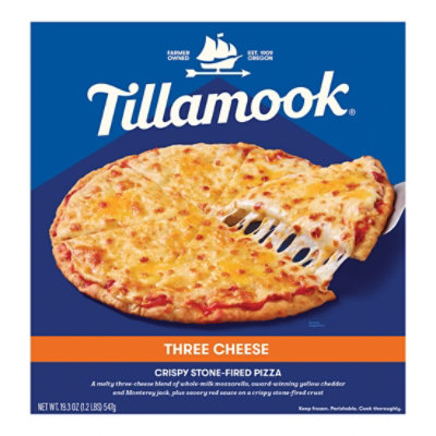 Tillamook Three Cheese Pizza - 19.3 OZ - Image 1