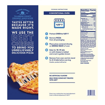 Tillamook Three Cheese Pizza - 19.3 OZ - Image 2