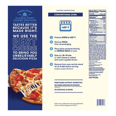 Tillamook Three-cheese Supreme Pizza, 21.05 Oz - 21.05OZ - Image 2