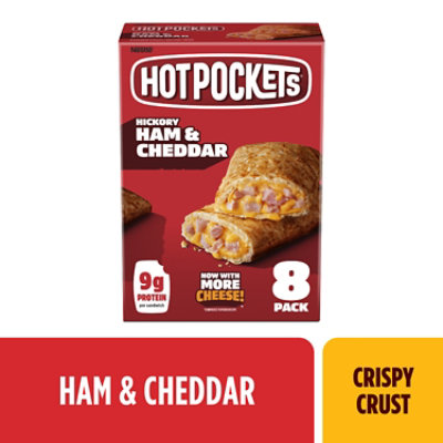 Hot Pockets Ham And Cheese Crispy Crust 8-pack Frozen Sandwiches, 36oz Box - 36 OZ - Image 1