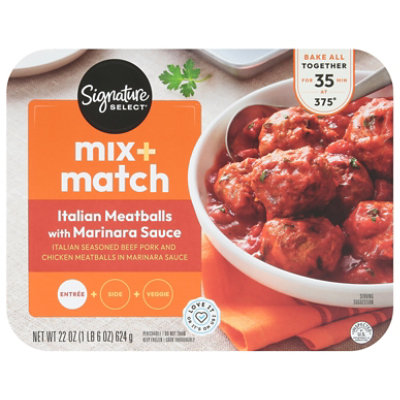 Signature SELECT Mix + Match Italian Meatballs with Marinara Sauce - 22 Oz - Image 3