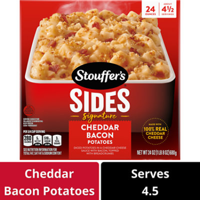 Stouffers Cheddar Baked Potatoes Sides Frozen Entree 24 Oz Box - 24 OZ - Image 1