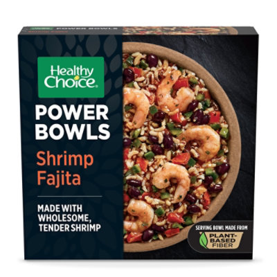Healthy Choice Power Bowls, Shrimp Fajita, Frozen Meal, 10 Oz - 10 OZ - Image 1