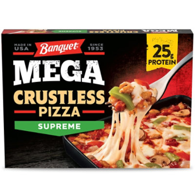 Banquet Mega Crustless Pizza Supreme 10 Oz - 10 OZ - Image 1