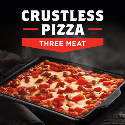 Banquet Mega Three Meat Frozen Crustless Pizza, 10 Oz - 10 OZ - Image 2