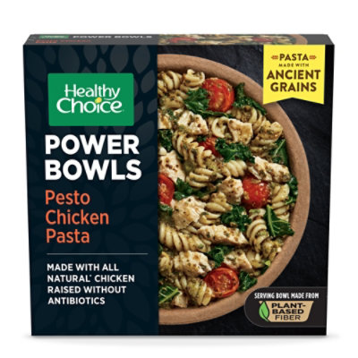 Healthy Choice Power Bowls, Pesto Chicken Pasta, Frozen Meal, 9 Oz - 9 OZ - Image 1