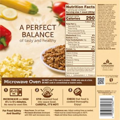 Healthy Choice Cafe Steamers Turkey Sausage Lasagna Bowl Fz Meal 10 Oz - 10 OZ - Image 6