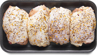Chicken Thighs Bone In Savory Monterey Seasoning - LB