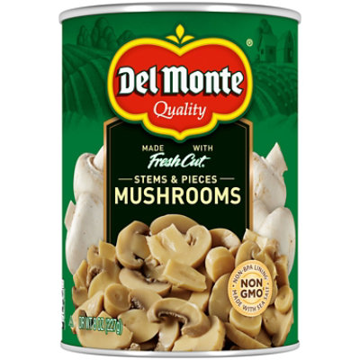 Del Monte Mushrooms Stems And Pieces Can 8 Oz - 8 OZ - Image 1