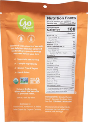 Go Raw Sprouted Seeds Snack Sea Salt - 4 OZ - Image 5