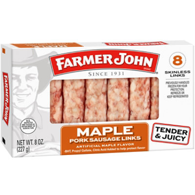 Farmer John Maple Breakfast Links 8 Oz - 8 OZ - Image 2