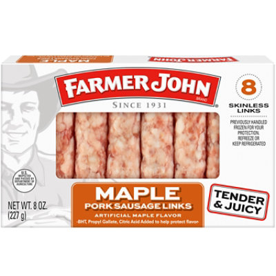 Farmer John Maple Breakfast Links 8 Oz - 8 OZ - Image 1