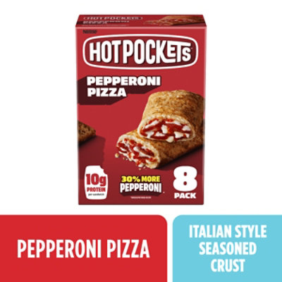 Hot Pockets Pepperoni Pizza, 2-Count, 9-Ounce Boxes (Pack of 8)