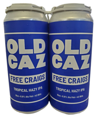 Old Caz Beer Free Craigs Tropical Hazy Ipa Beer In Cans - 4-16 Fl. Oz. - Image 1