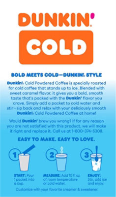 Dunkin' Cold Powdered Instant Coffee Caramel - 1.02 Oz - Image 5