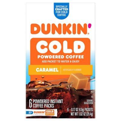 Dunkin' Cold Powdered Instant Coffee Caramel - 1.02 Oz - Image 1