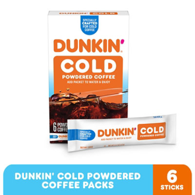 Dunkin' Cold Powdered Instant Coffee 6 Count - 1.02 Oz - Image 2