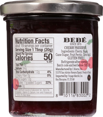 Bebe Cherry Preserve - 13 Oz - Image 6