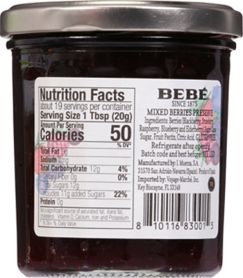 Bebe Mixed Berries Preserve - 13 Oz - Image 6