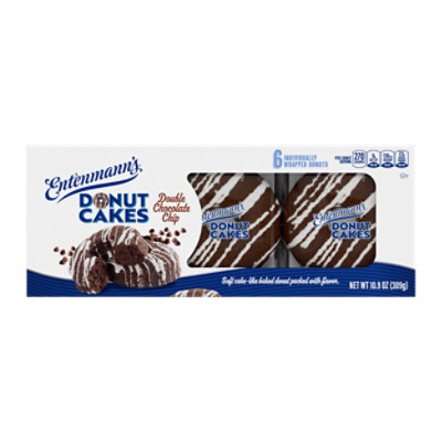 Entenmann’s Double Chocolate Chip Donut Cakes - 6 Count - Image 2