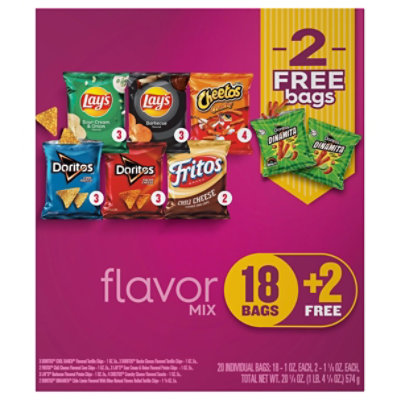 Frito Lay Flavor Mix Variety Pack - 18 Count - Image 3