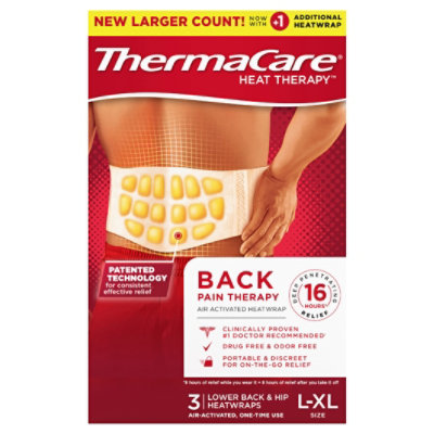 Thermacare Heat Wraps Lower Back And Hip Pain Therapy Large To Xl - 3 Count - Image 3