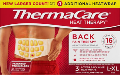 Thermacare Heat Wraps Lower Back And Hip Pain Therapy Large To Xl - 3 Count - Image 4