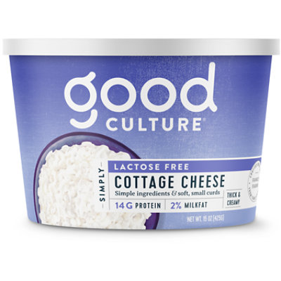 Good Culture Cottage Cheese Classic 2% Lactose Free - 15 Oz - Image 1