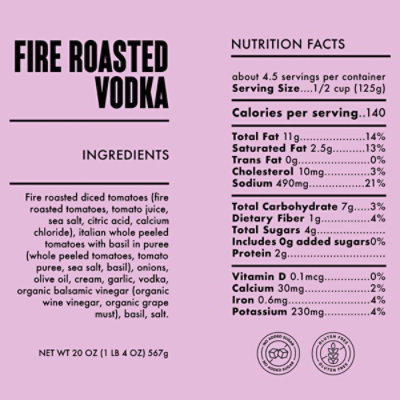 Cucina Moderna Fire Roasted Vodka Sauce Pasta - 20 Oz - Image 4