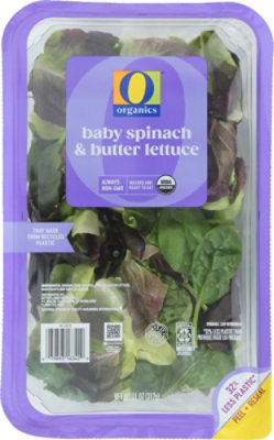 O Organics Baby Spinach And Butter Lettuce - 11 Oz - Image 1