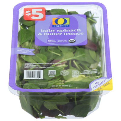 O Organics Baby Spinach And Butter Lettuce - 11 Oz - Image 1