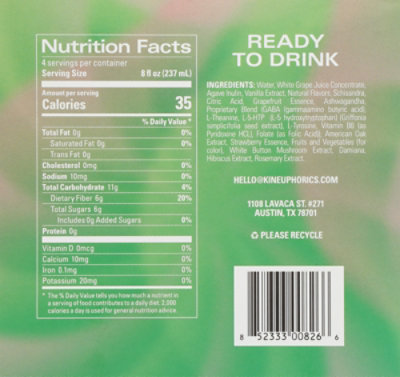 Kin Euphorics Bloom Joy Mood Ready To Drink - 4-32 Fl. Oz. - Image 6