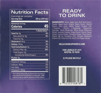 Kin Euphorics Lightwave Calm Mood Ready To Drink - 4-31 Fl. Oz. - Image 6