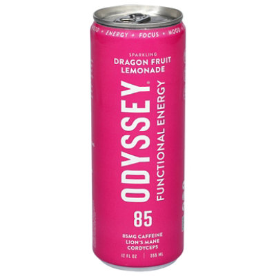 Odyssey Dragonfruit Lemonade Sparkling Energy Elixir - 12 Fl. Oz.