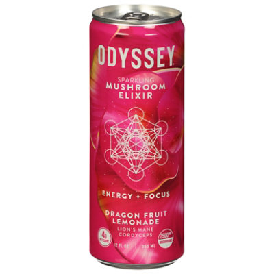 Odyssey Dragonfruit Lemonade Sparkling Energy Elixir - 12 Fl. Oz. - Image 3