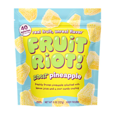 Fruit Riot Frozen Candy Sour Pineapple - 8 Oz