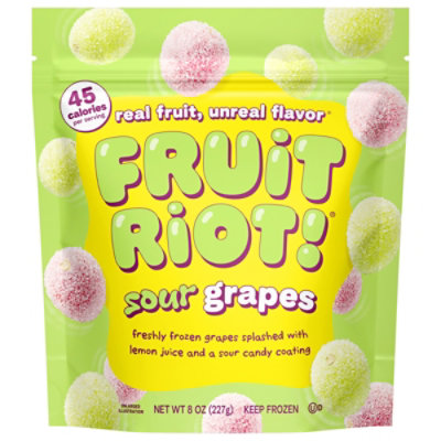 Fruit Riot Frozen Candy Sour Grapes - 8 Oz - Image 1
