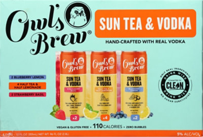 Owl'S Brew Tea And Vodka Cocktail Variety Pack - 8-12 Fl. Oz. - Image 5