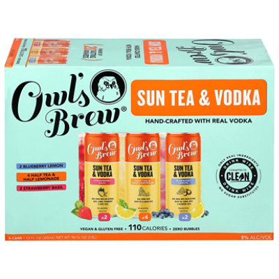 Owl'S Brew Tea And Vodka Cocktail Variety Pack - 8-12 Fl. Oz. - Image 1