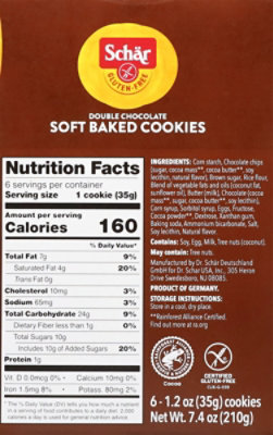 Schar Cookie Double Chocolate Soft Baked Gluten Free - 7.4 Oz - Image 6