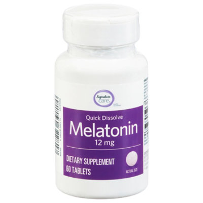 Signature Select/Care Quick Dissolve Melatonin 12 Mg Tablets - 60 Count - Image 3